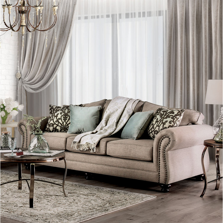 Canora Grey Joycelyn 95'' Chenille Rolled Arm Sofa Wayfair.ca